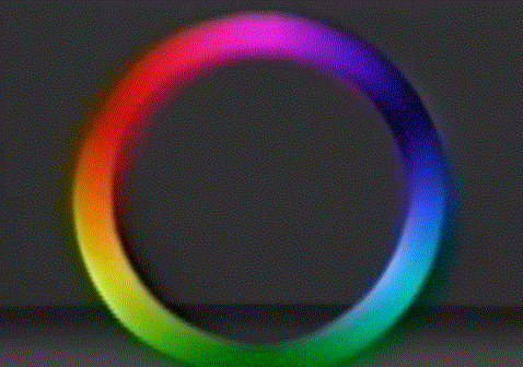 Tres colores primarios de luz óptica física